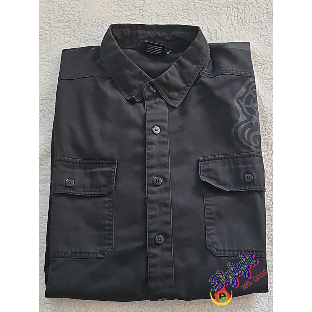 HARLEY DAVIDSON Men Black Short Sleeve Shirt Dont Use Black For Evil Print Sz XL